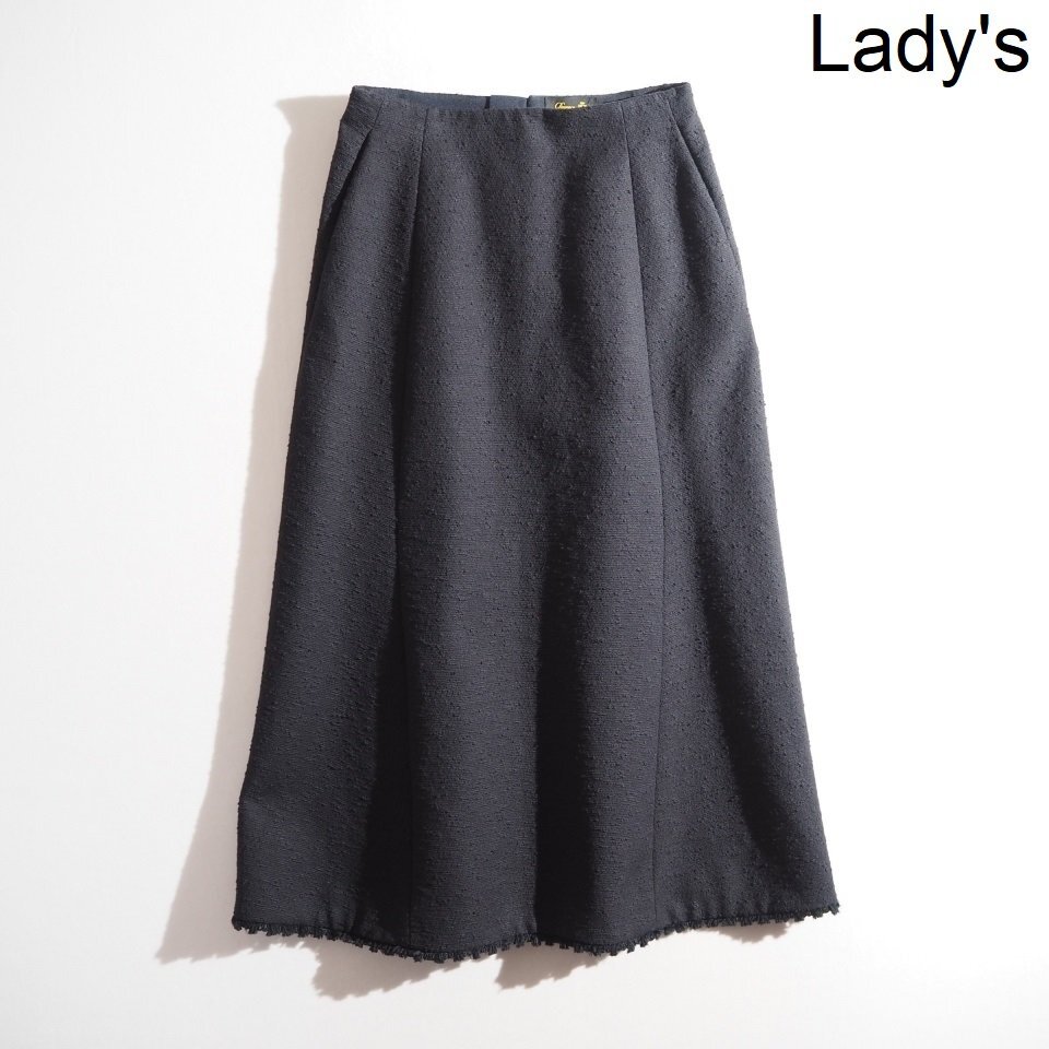 C2739P ▼Drawer ドゥロワー▼ 23SS コットンリネン ネップツイード スカート ネイビー 36 / 6524-234-1720 ロングスカート 春夏 rb mks拍卖