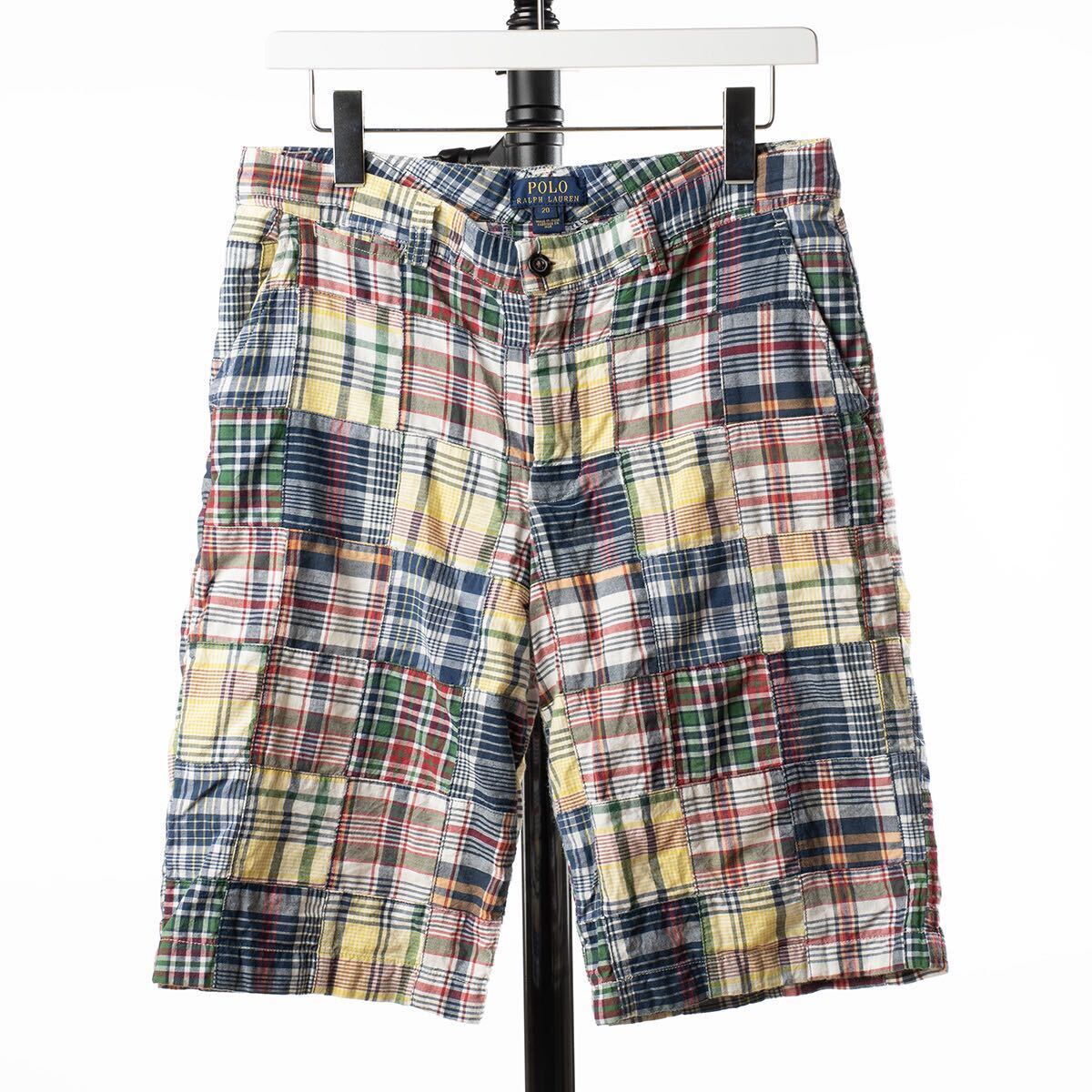 Polo Ralph Lauren ポロ ラルフローレン パッチワーク ハーフパンツ ショートパンツ Size 20拍卖