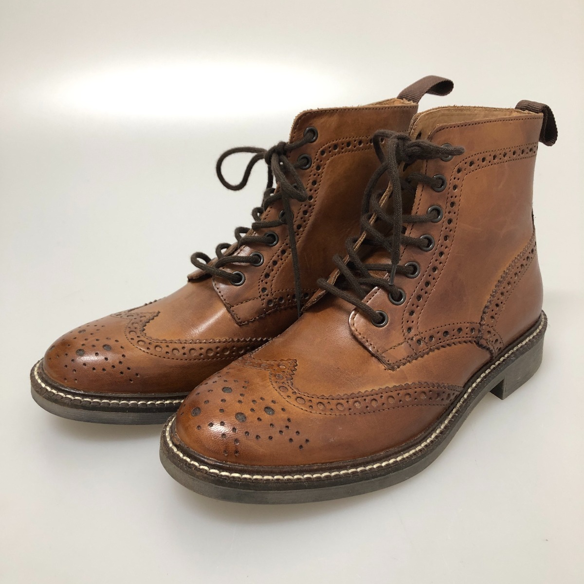 □□ stefanorossi ウイング ハイ ブーツ 24.5cm 本体のみ SR03625 ブラウン やや傷や汚れあり拍卖