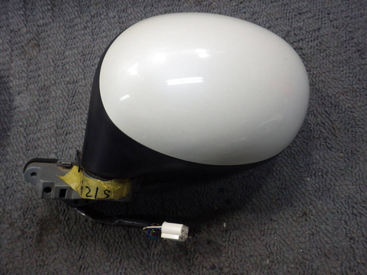 セルボ HG21 HG21S 純正 ドアミラー サイドミラー L 左 助手席側 7P 電動格納 ヒーター付 パール ホワイト ZT7 566755 即決拍卖