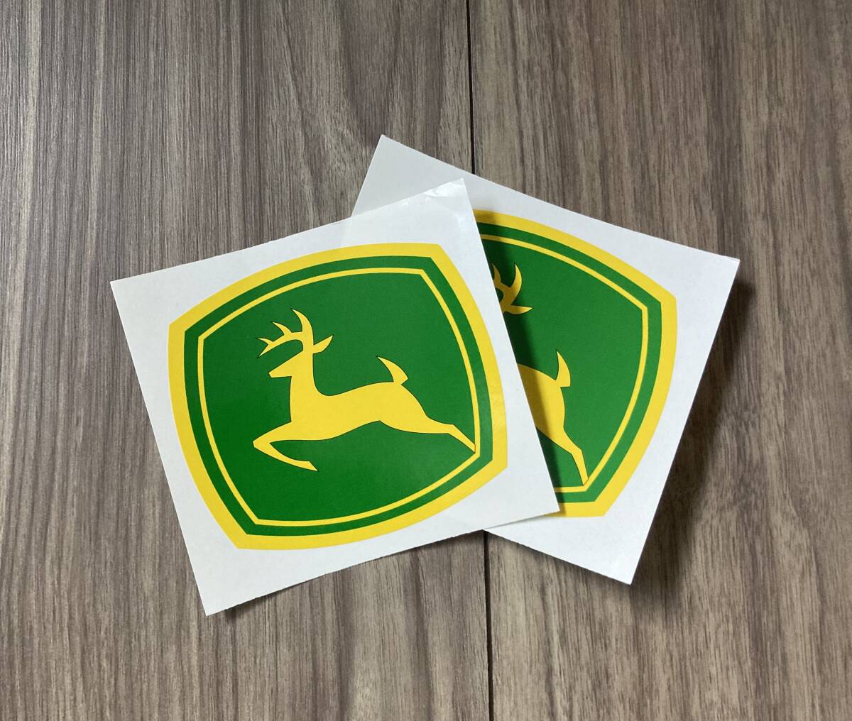 ★送料無料★JOHN DEERE ジョンディア カッティング ステッカー 2枚セット 90mm x 80mm拍卖