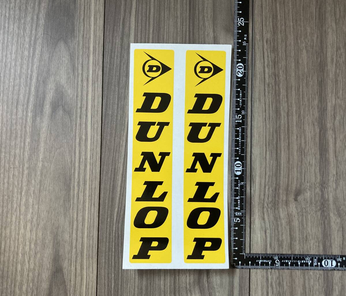 ★送料無料★DUNLOP STICKER ダンロップ ステッカー デカール セット イエロー/ブラック 205mm x 40mm拍卖