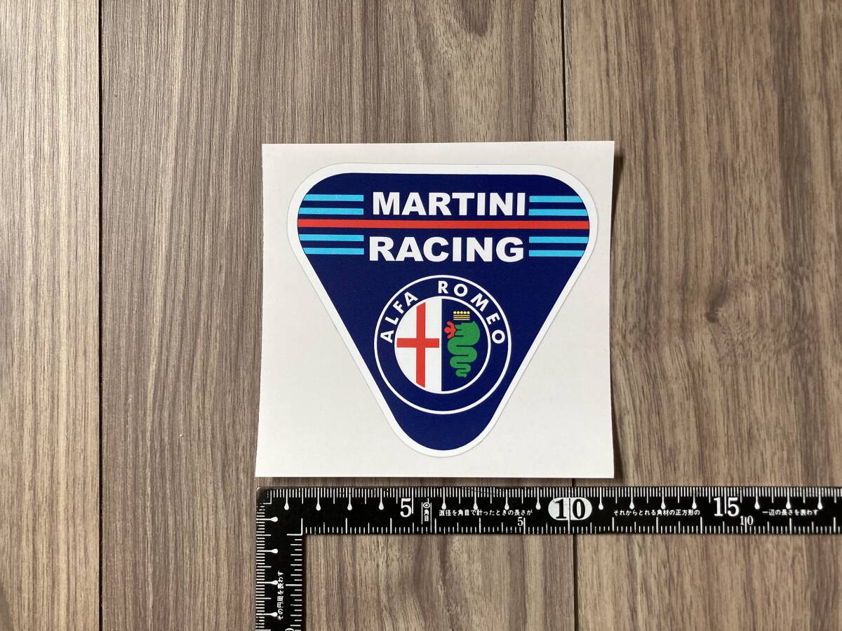 送料無料 Alfa Romeo Martini Racing アルファロメオ マルティーニ ステッカー 100mm x 95mm拍卖