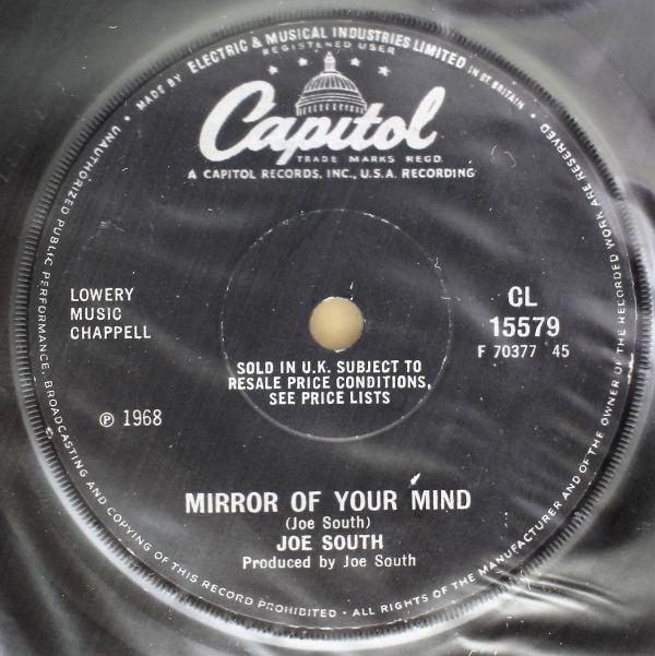 T-521★ UK盤 美盤 Joe South Games People Play/Mirror Of Your Mind ジョー・サウス 孤独の影 CL 15579 オリジナルスリーブ 45 RPM拍卖