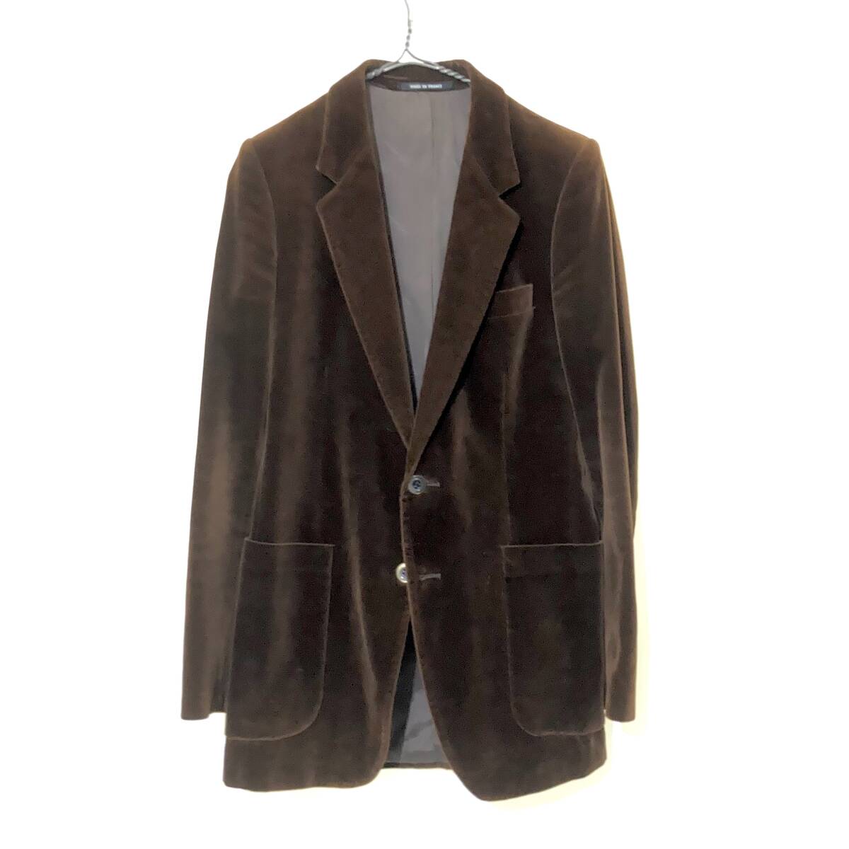 ヴィンテージ Yves Saint Laurent YSL 70s 80s ベロア テーラードジャケット フランス製 ベルベット イヴ・サンローラン アーカイブ ユーロ拍卖