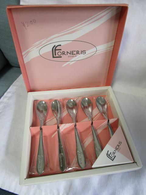 ルチアーノ・フォルネリス コーヒースプーン5P 740-305 ステンレス拍卖