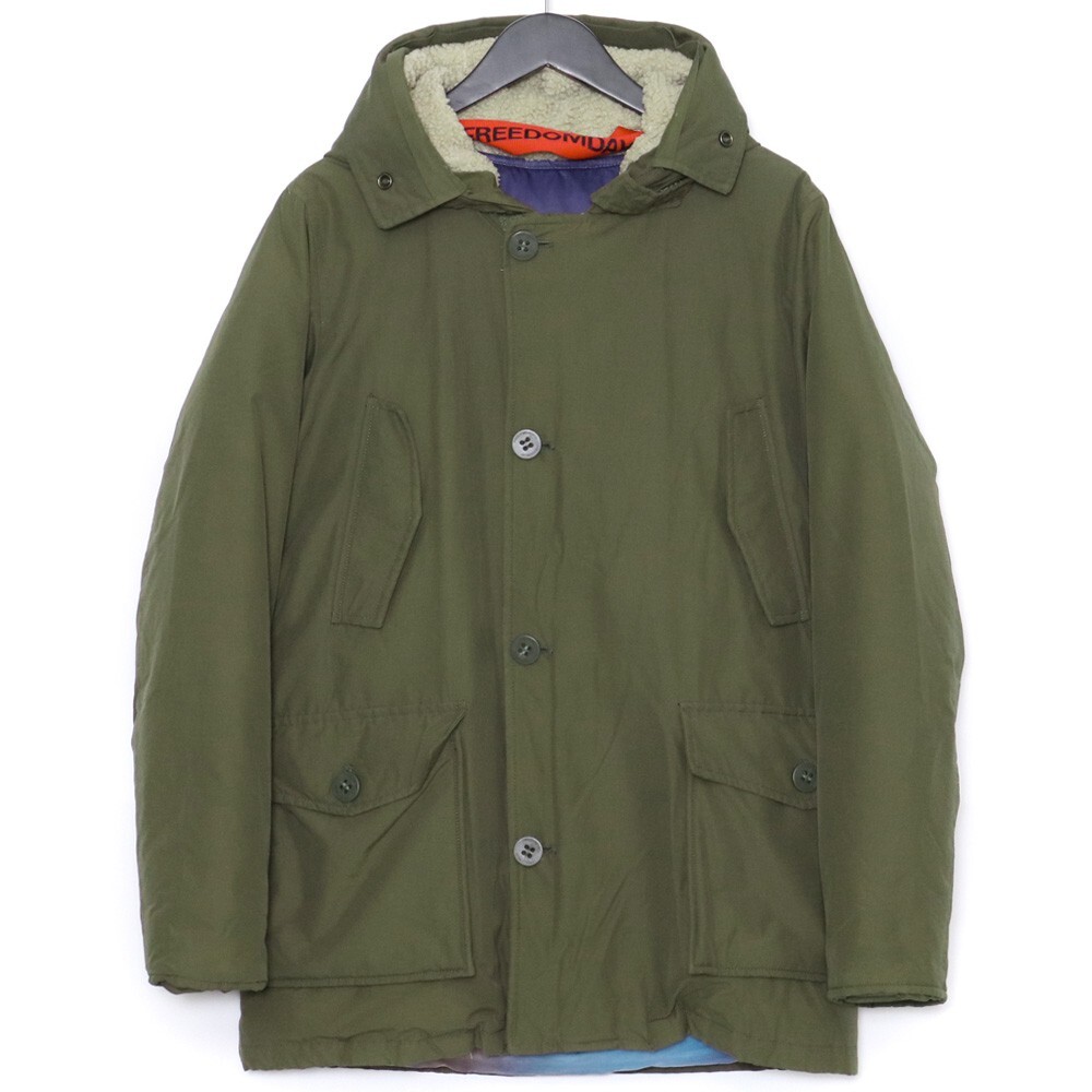 FREEDOMDAY ロングミリタリーダウンジャケット XSサイズ カーキ フリーダムデイ long down jacket コート coat拍卖
