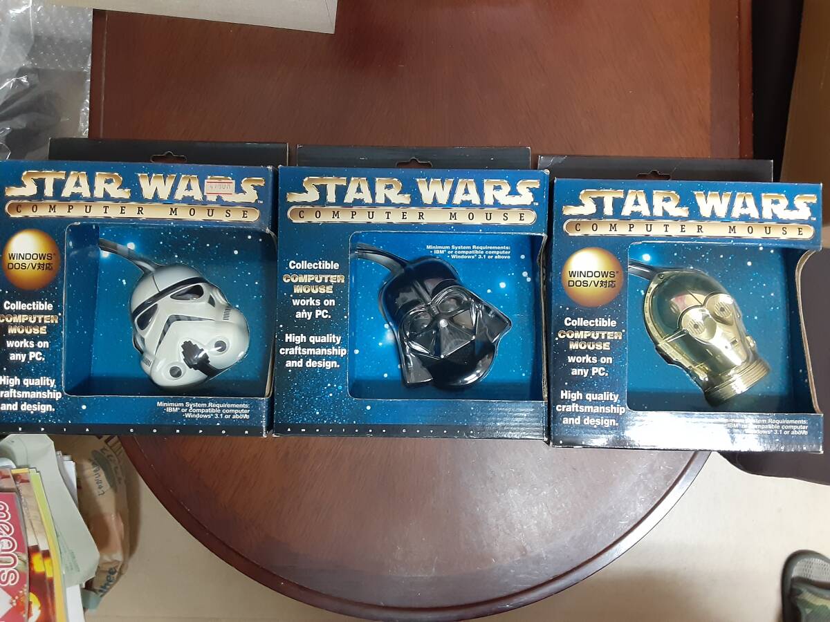 ★未使用未開封 パソコンマウス スターウォーズ ダースベイダー C3PO ストームトルーパー ミニDIN6pin 3個セット★ 拍卖