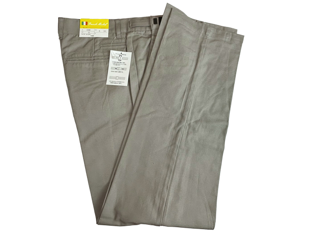 【送料無料】nb154-41092-1■ウエスト67-73cm 股下78cm■ベージュ系■Franck Michel 脇アジャスター チノパン 天然素材の綿100% 厚手拍卖