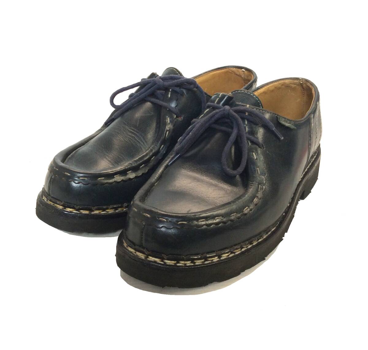 Paraboot パラブーツ SHIPS シップス 別注 MORZINE モジーン チロリアンシューズ 革靴 ドレスシューズ ブーツ ネイビー系 40拍卖