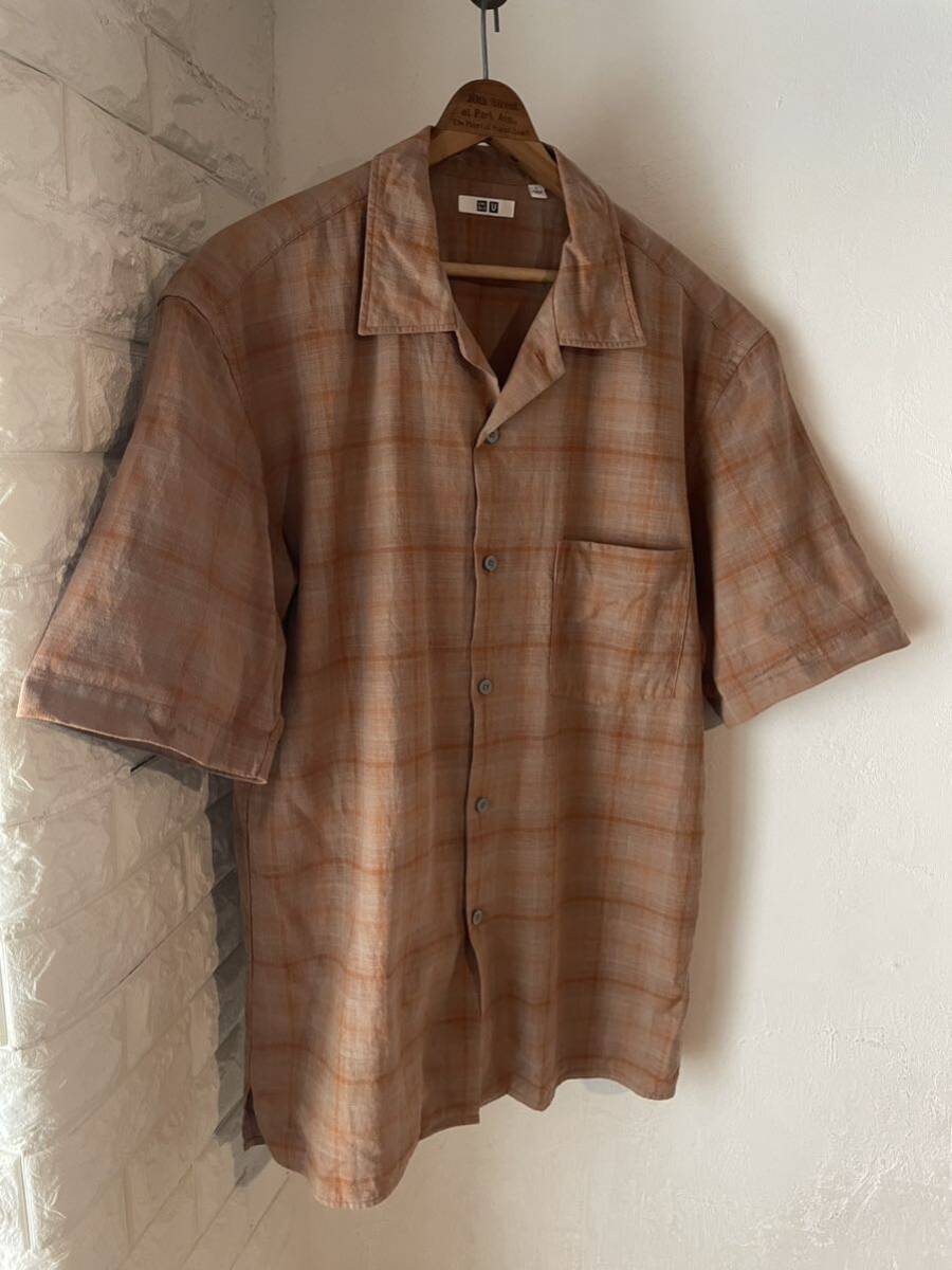 ユニクロ U オンブレ チェック オープンシャツ 検)ヴィンテージ USA us army リーバイス old 70s 60s y2k 大戦拍卖