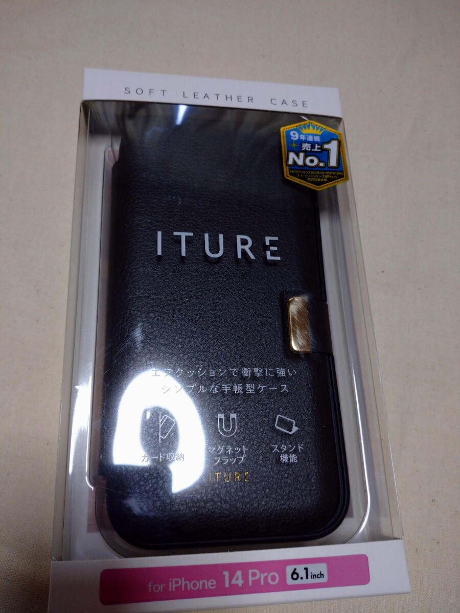 iture 手帳型ケース iPhone14pro チャコールグレー 299拍卖