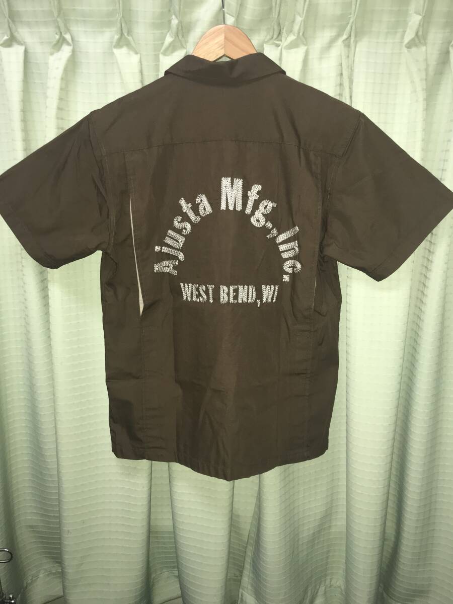 ボーリングシャツ チェーンステッチ ブラウン ロカビリー クリーム Z539拍卖