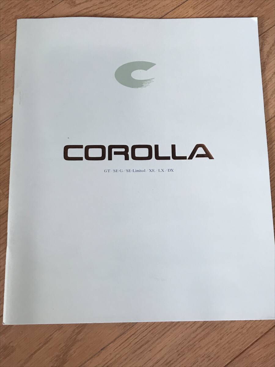 O02-58/ カタログ トヨタ カローラ 1991年 平成3年 GT/SE-G/SE-リミテッド/XE/LX/DX拍卖