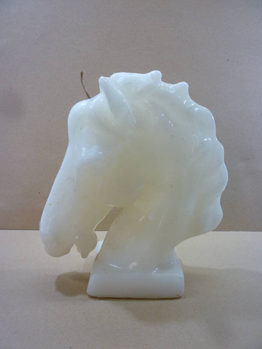 馬 ホワイトホース 白馬 キャンドル 蝋燭 ロウソク ろうそく 高さ21cm レトロ アンティーク ビンテージ拍卖