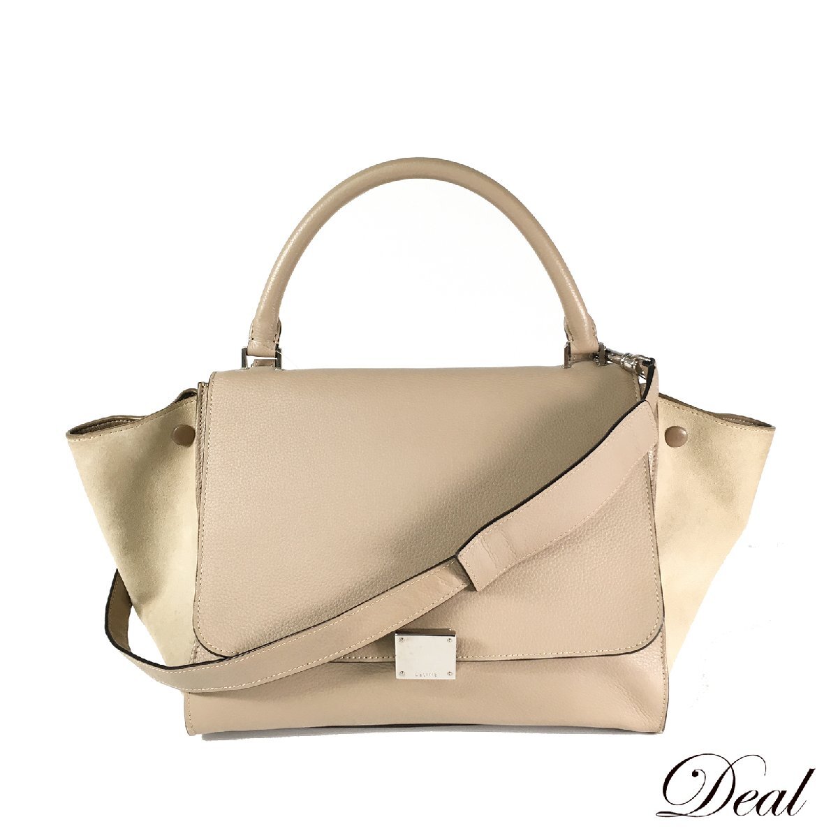 CELINE セリーヌ トラペーズ ミディアム 2way レザー 169542 ベージュ レディース ショルダーバッグ拍卖