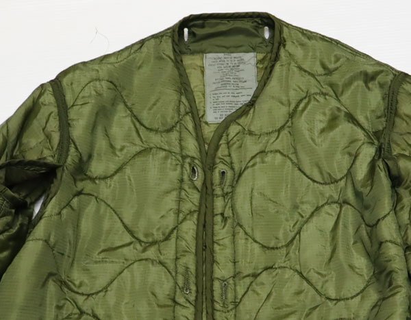 MJ89米軍実物ARMYアメリカ古着M-651フィールドジャケット装備可能ライナー80’Sビンテージ中綿入ナイロン キルティングMミリタリー/オール拍卖
