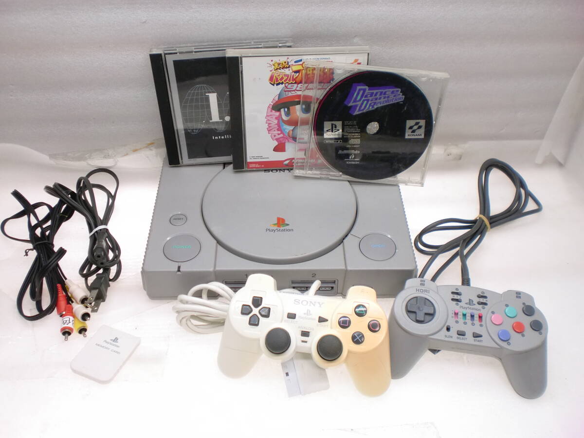 2408222 プレイステーション本体 I.Q. パワプロ野球 ダンスダンスレボリューション 現状品拍卖