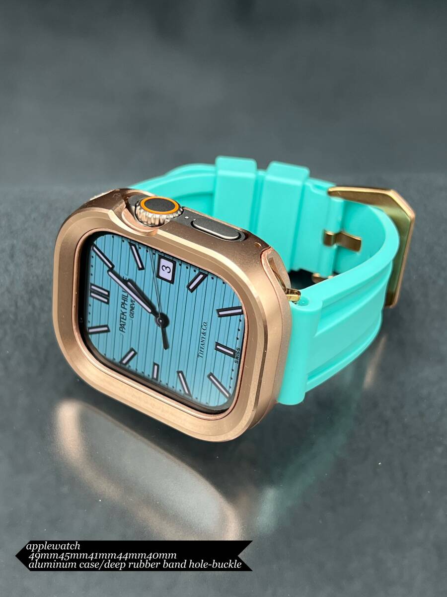 49mm 49ミリ ウルトラ アップル ウォッチ アルミニウム カバー ケース ワイド ラバー ベルト ホール バックル ultra Apple Watch拍卖