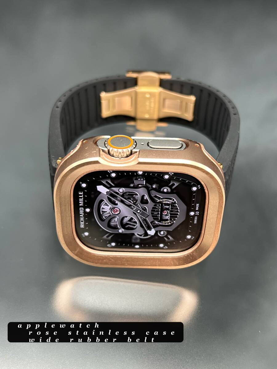 49mm 49ミリ ウルトラ アップルウォッチ アルミニウム カバー ワイド ラバー ベルト 特殊バックル ultra Apple Watch拍卖