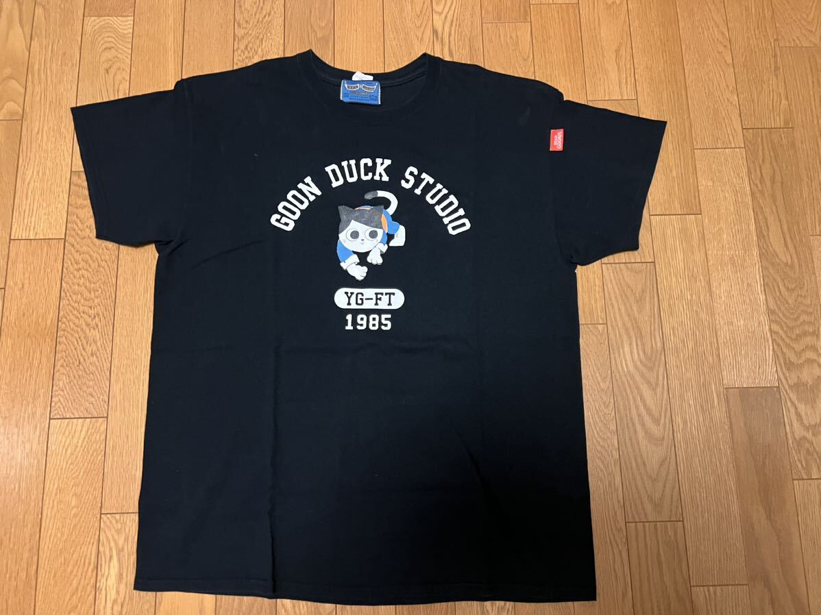 HEADGOONIE ヘッドグーニー Tシャツ ブラック XL クロネコ 黒猫 うしくん拍卖