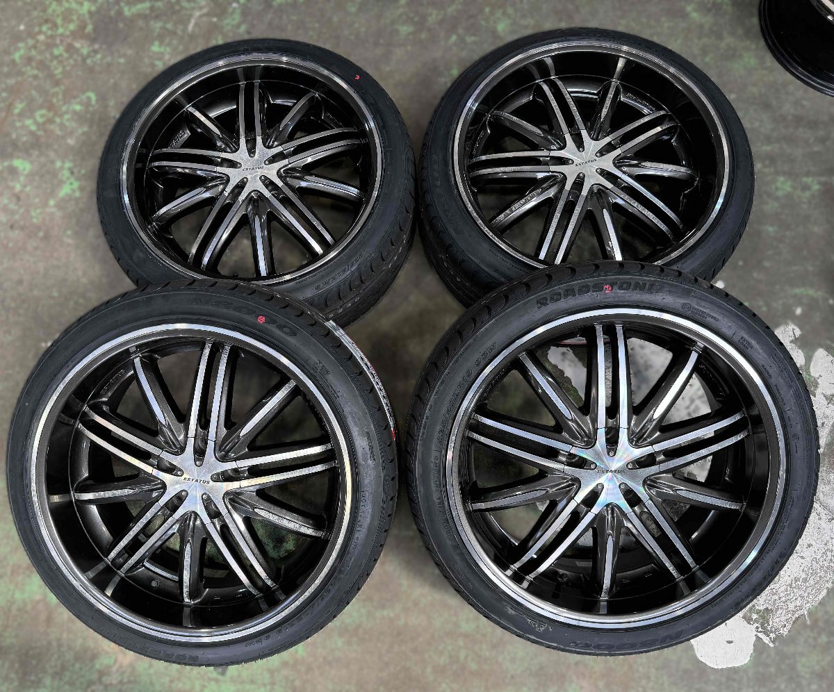 中古 ESTATUS 19インチホイール + 新品 ロードストーン 225/40R19 2024年製 4本セット!エスティマ,プリウスα,etc.拍卖