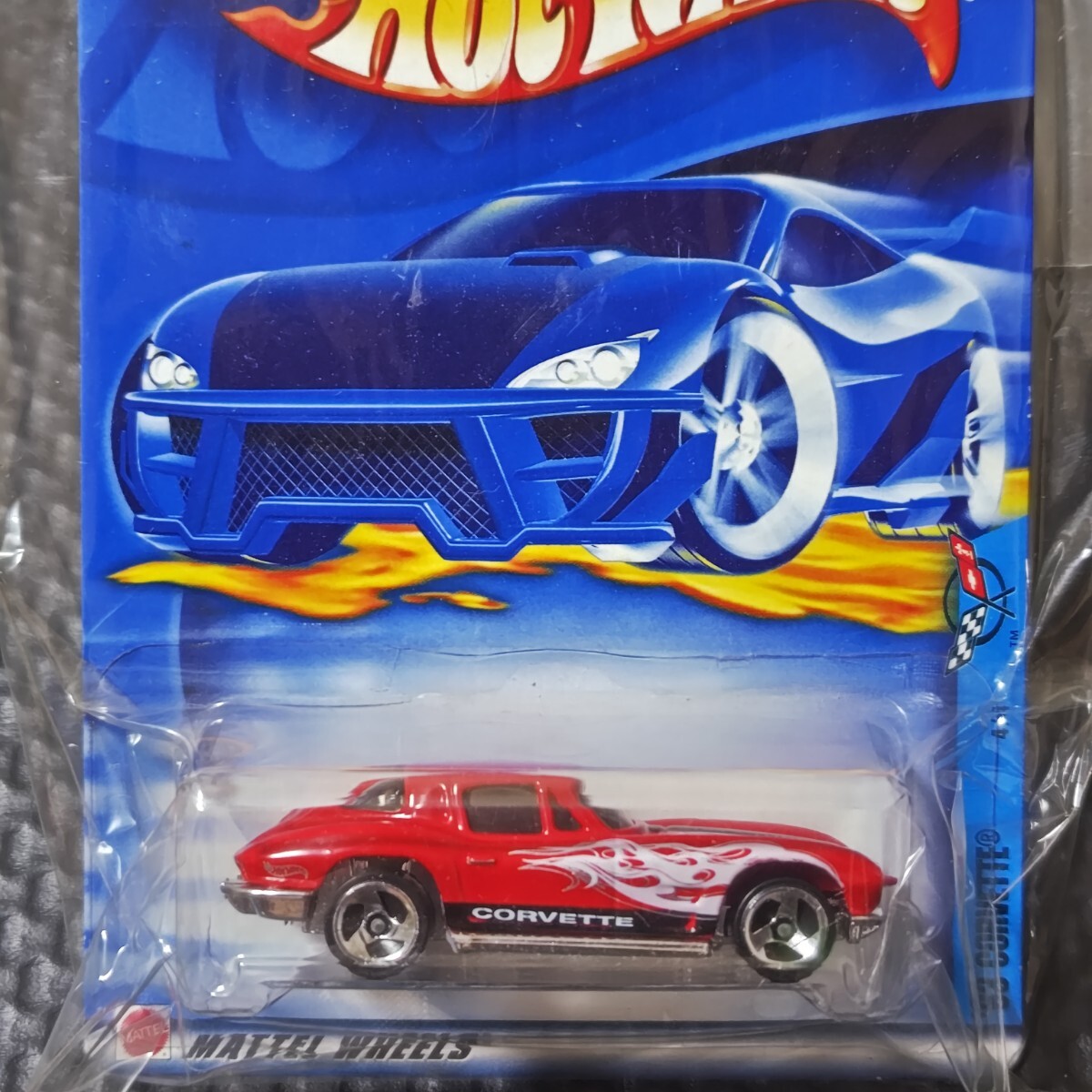 ホットウィール Hot Wheels ’63 コルベット 2002年発売品 未開封品 長期暗室保管品 ミニカー拍卖