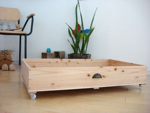 ★サイズ変更可能★木製ベッド下収納⑤/無垢材★衣装ケース ナチュラル カントリー 真鍮 オーダー可能 オーダー可 サイズ変更可拍卖