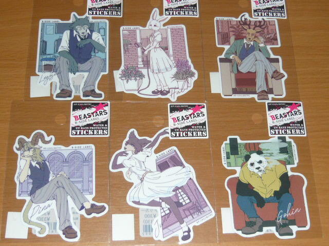 ◆BEASTARS ステッカー◆リアル 全6種セット◆B-SIDE LABEL◆拍卖