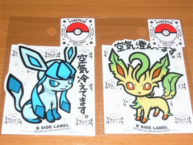 ◆ポケモン ステッカー◆グレイシア&リーフィア 2枚 ◆B-SIDE LABEL◆拍卖