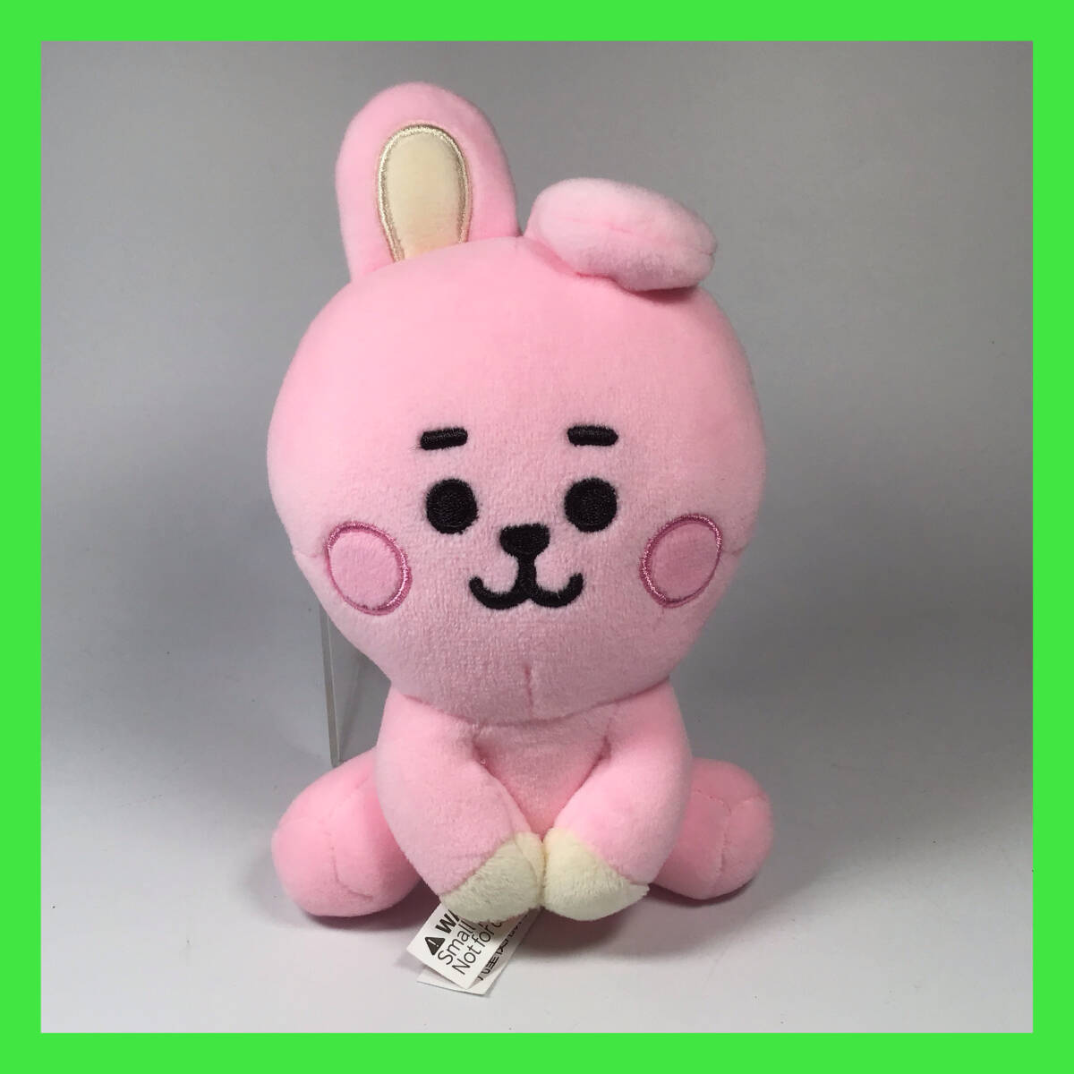 N-3117☆ BT21 ピンクのうさぎ すんっとした顔 PA-18792 ぬいぐるみ 商品タグ無し拍卖