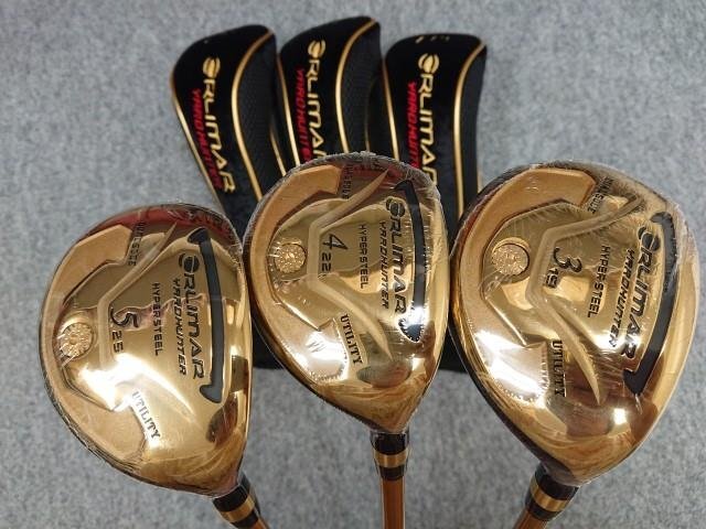 ORLIMAR YARD HUNTER オリマー ヤードハンター ワンレングスユーティリティ U3 19° & U4 22° & U5 25° 3本 純正カーボン (SR) 未使用拍卖