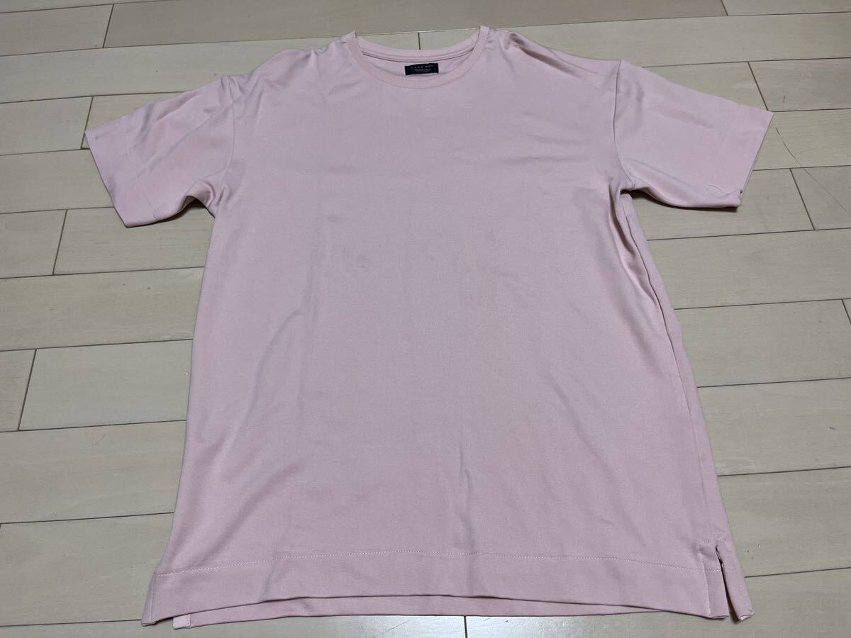 ZARA メンズ 半袖 Tシャツ カットソー ピンク Lサイズ拍卖