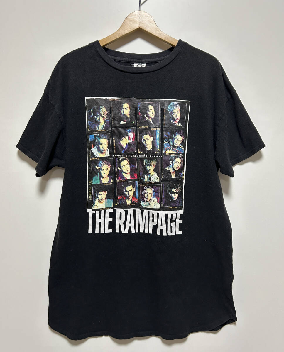 ★THE RAMPAGE LIVE TOUR 2017-2018 半袖Tシャツ L-XL 黒 ブラック フォトプリント GO ON THE RAMPAGE LDH拍卖