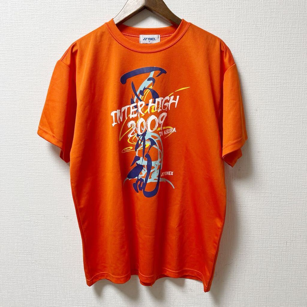 YONEX ヨネックス INTER HIGH 2009 半袖Tシャツ Mサイズ オレンジ ポリエステル拍卖
