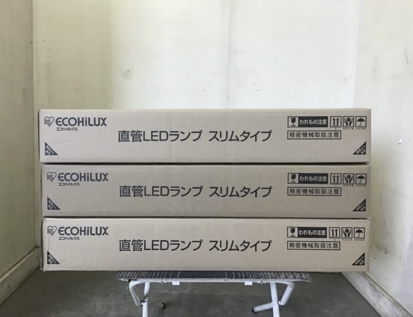 □岐阜発 ② 未使用品 / アイリスオーヤマ / 直管LEDランプ / スリムランプ / 3箱 / 60本入 / ECOHiLUX / 未開封 / R6.8/27□拍卖
