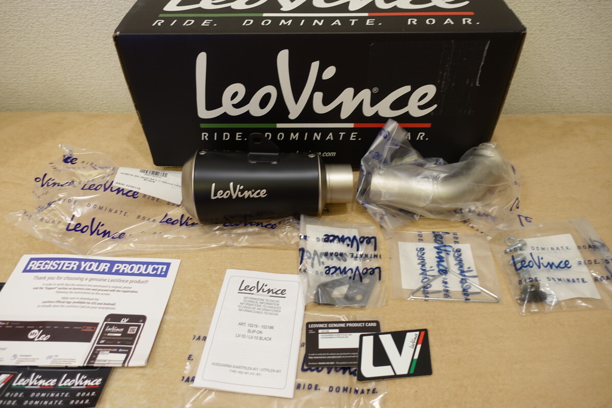 レオビンチ SVARTPILEN / VITPILEN 401 (18-19) LV-10スリップオンマフラー BLACK 15219B 定価58,300円 LeoVince拍卖