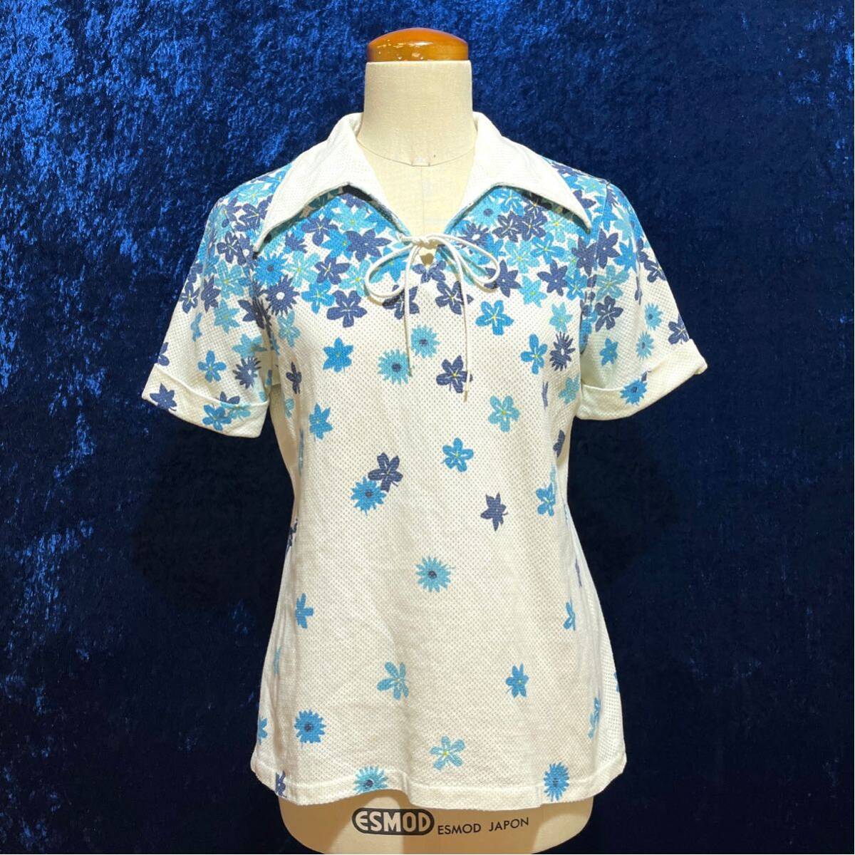 70’s Catalina Sportswear プルオーバー シャツ 検索: 古着 ビンテージ 花柄 70年代 レトロ拍卖