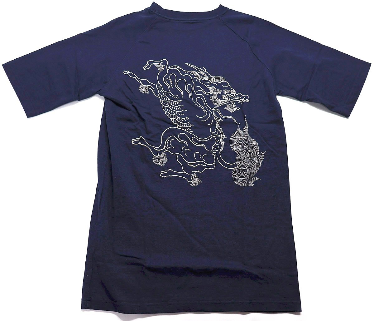 CROPPED HEADS (クロップドヘッズ) CREW NECK TEE - UNICORN - / ラグラン クルーネックTシャツ ユニコーン 美品 ネイビー size M拍卖