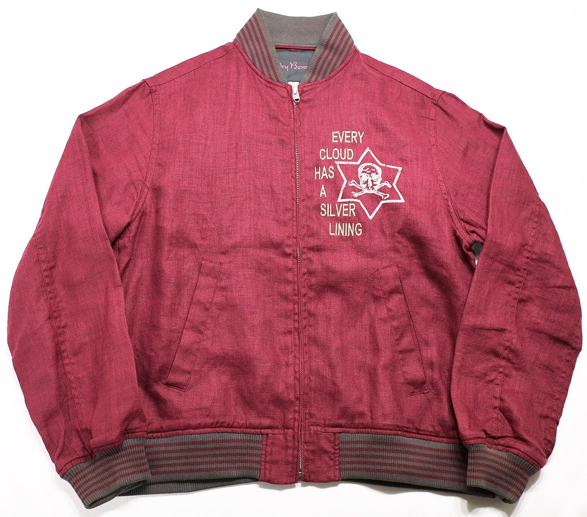 DryBones (ドライボーンズ) Linen Zip Up Blouson / リネン ジップアップブルゾン ワイン size 36(S) / ジャケット拍卖