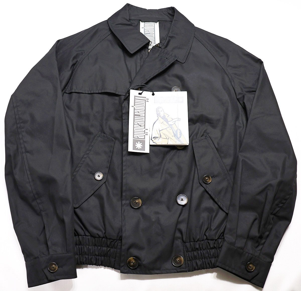 l'impermeabile (リンペルメアビレ) WILLIAM J - SHORT TRENCH / ウィリアムJ ショートトレンチ 未使用品 ブラック size 50 / LANDI拍卖
