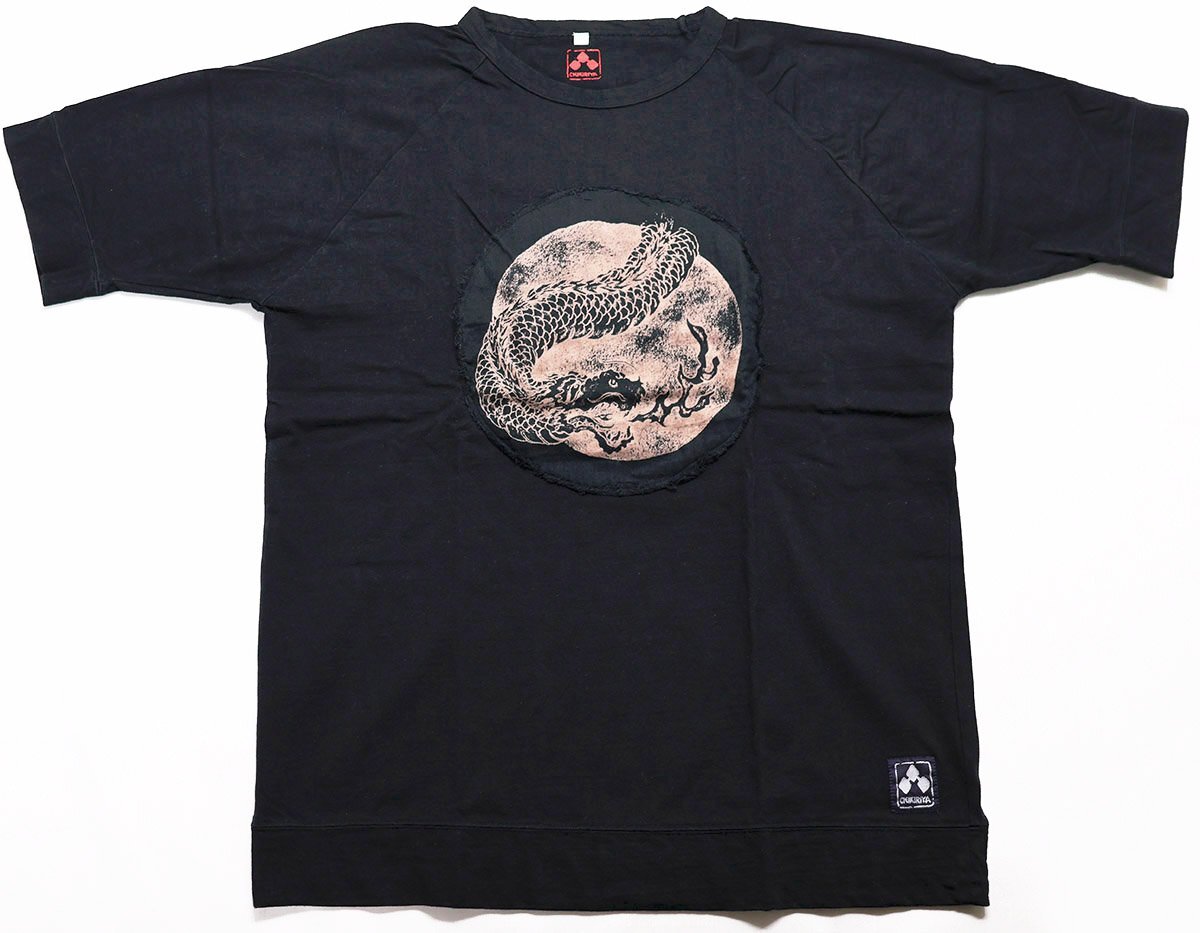 CHIKIRIYA (ちきりや) CREW NECK TEE - DRAGON - / クルーネックTシャツ 龍 美品 ブラック size M拍卖
