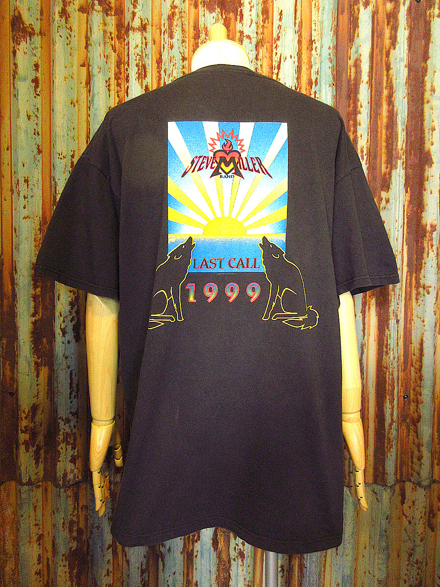 ビンテージ90’s●STEVE MILLER BAND LAST CALL 1999両面プリントTシャツ黒size XL●240813k4-m-tsh-bn拍卖