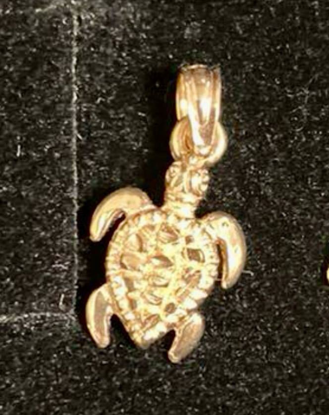 ハワイアンジュエリー ホヌ ネックレストップ 14kPG ピンクゴールド拍卖