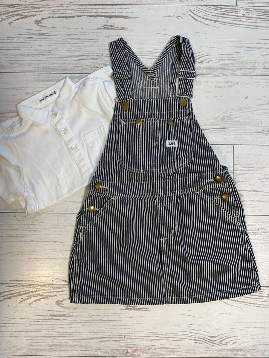 Lee ヒッコリーデニムジャンパースカート 試着のみ size110 一緒に写っているシャツは別です拍卖