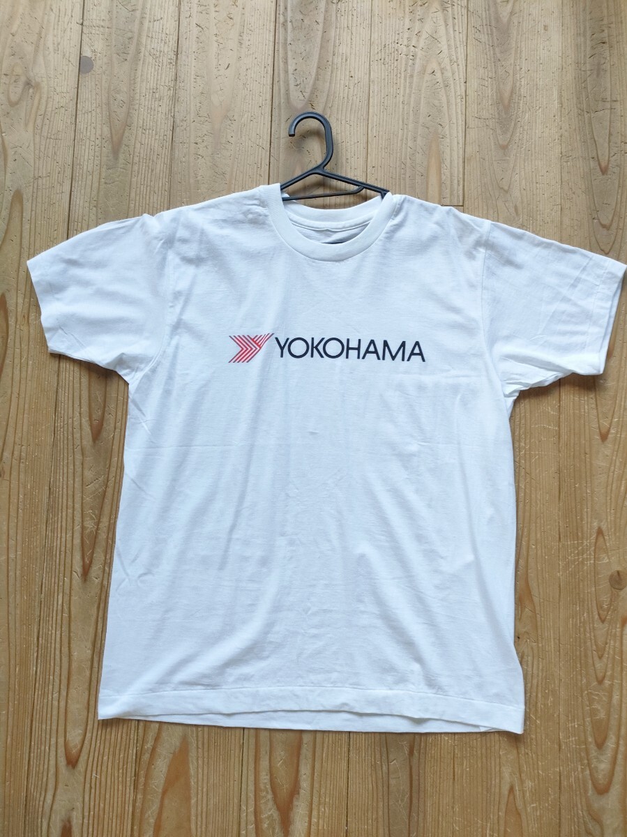 希少☆1990年代☆コレクション品 YOKOHAMA ヨコハマタイヤ ロゴ Tシャツ Lサイズ相当 車 レース タイヤ シングルステッチ拍卖