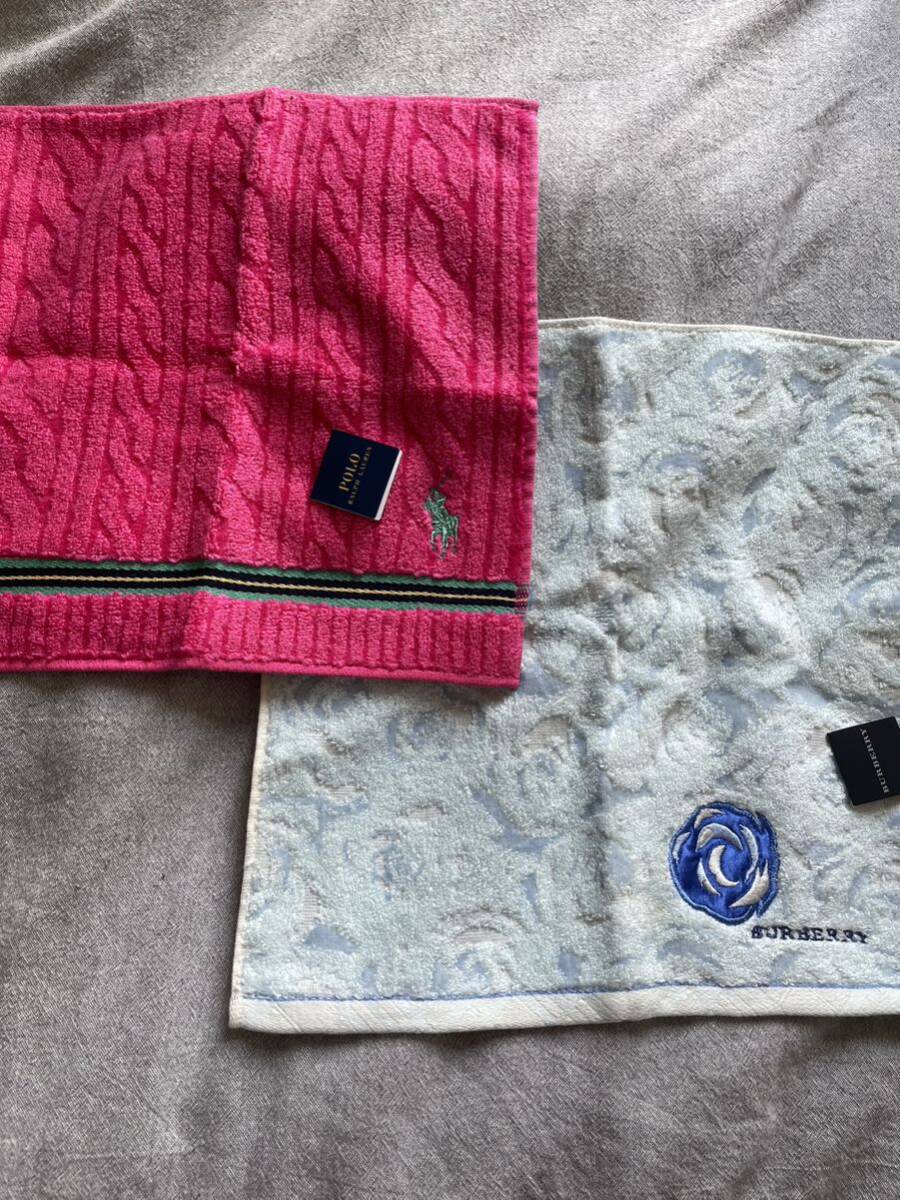 ★新品タオルハンカチ ラルフローレン バーバリー 2枚セット★拍卖