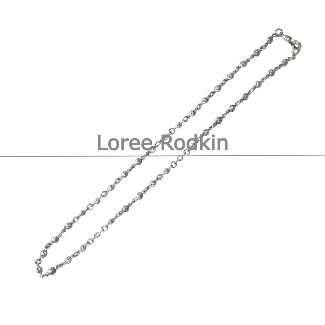 美品 Loree Rodkin ローリーロドキン 42㎝ STERLING ラウンドクッション クロス チェーン ネックレス シルバー拍卖