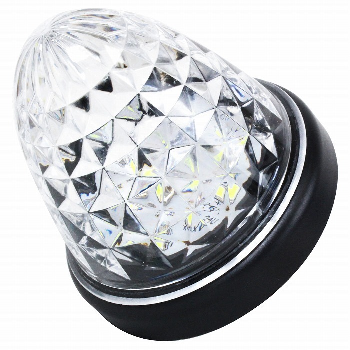 【送料380円】『1個 24V』『緑/グリーン』16発 LED サイドマーカー 山型 クリアレンズ マーカー ランプ トラック トレーラー 車幅灯 路肩灯拍卖