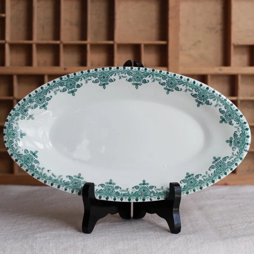 フランスアンティーク CHAMONIX d'ONNAINGのオーバル皿 ラヴィエ拍卖